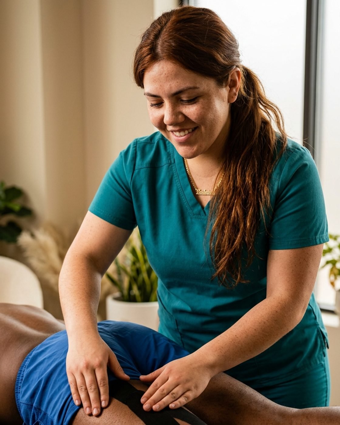 Melissa Becerra en sesión de terapia